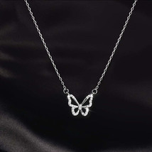 Elegant Hollow Butterfly Pendant Necklace for Girls Exquisite Gift - $35.00