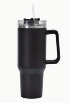 40oz Stainless Steel  Double-Walled Vacuum Tumbler With Lid, Straw, and ... - $28.99