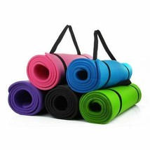 Portable Non-slip Yoga Mat 8MM Thick Fitness Exercise Pad Gym Pilates Supplies - £22.47 GBP