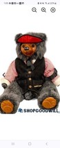 Vintage &quot;Max The Gambler&quot; 1986 Raikes Bears Wooden Face Plush Collector Bear - £17.19 GBP