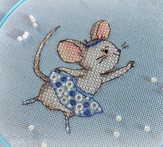 Ballet Star Cross Stitch Mouse pattern pdf - Funny Mouse Embroidery Birthday  - £3.72 GBP