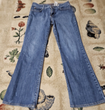 Eddie Bauer Jeans Women&#39;s 8R Modern Bootcut Stretch Denim Embroidered Lo... - $10.69