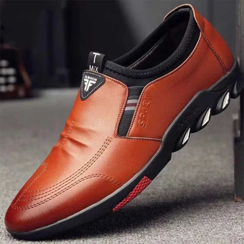 Fashion Men Leather Shoes Daily Office Sneakers Zapatos Hombre Casual Lo... - $37.14