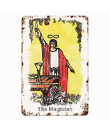 Tin Sign Of The Magician Tarot Card • Major Arcana Waite Vintage Metal P... - $37.40