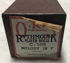 Vtg New QRS Music Ruthmodik Player Rolls C-105 Melody In F Rubinstein - $396.36 MXN