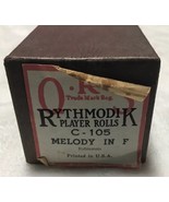 Vtg New QRS Music Ruthmodik Player Rolls C-105 Melody In F Rubinstein - $400.83 MXN