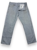 Levis 501 XX Button Fly Jeans Mens Original Fit Straight Leg Gray Splatter 38x32 - £14.54 GBP