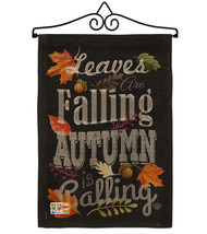 Autumn is Calling Fall Burlap - Impressions Decorative Metal Wall Hanger Garden  - $33.97