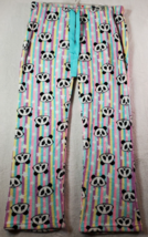 True Pajama Pants Womens XL Multi Striped Plush Polyester Flat Front Dra... - $7.57