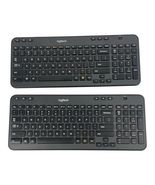 LOT OF 2 Logitech K360 Wireless Keyboard Glossy Black No Dongle Included - $41.11 CAD