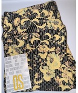 NEW LuLaRoe OS (2-10) Black Cream Floral Fishnet Pattern Leggings - $21.77