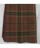 Ralph Lauren Tartan Glen Plaid Brown Red Multi 70 x 90 Wool Blanket - $250.00