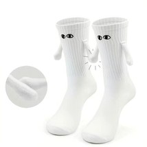 Funny Magnetic Ghost Couple Socks Universal Size Unisex  3D Cotton Holdi... - $12.00