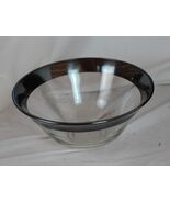 VINTAGE DOROTHY THORPE SILVER BAND GLASS SERVING BOWL DH3193 - $26.00