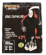 Grim Reaper Costume Mask and Staff New Size Boys Small 5-7 Glows In The ... - €16,06 EUR