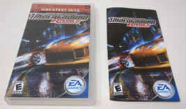 Sony PSP Need For Speed Underground Rivals Case &amp; Manual Only VTG - $8.92