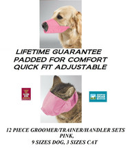 12pc GROOMER VET SET DOG&amp;CAT MUZZLE Comfort LINED Quick-FIT ADJUSTABLE T... - £55.94 GBP