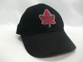 Canada Maple Leaf CN Tower Hat Black Hook Loop Baseball Cap w/ Pin - £15.97 GBP