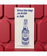 Baltimore Colts NFL Football Pocket Schedule National Beer Sponsor Vinta... - $256.84 MXN