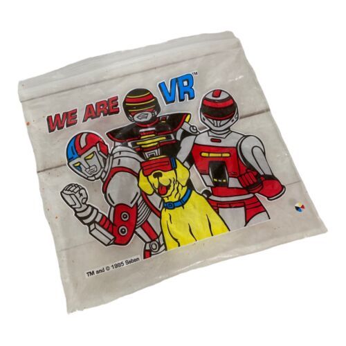 Rare 1995 VR Troopers Ziploc Sandwich Bag Saban Vintage Collectible