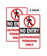 2x No Entry Design Authorized Persons 003 6 Mil Vinyl Decals - Indoor or... - $13.42 CAD