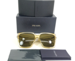 PRADA Sunglasses SPR 24Z 14I-01T Clear Yellow Caramel Frames with Brown ... - £148.01 GBP