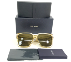 PRADA Sunglasses SPR 24Z 14I-01T Clear Yellow Caramel Frames with Brown Lenses - £146.92 GBP