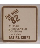 THE WHO / PETE TOWNSHEND - ORIGINAL BIRMINGHAM CLOTH SHOW BACKSTAGE PASS... - $15.00