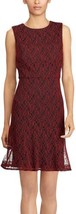 American Living Womens Ellie a line Lace Dress Size 8 Color Black/Red - £78.24 GBP