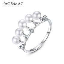 S925 Silver Zirconium Glass Beaded Women&#39;s Ring US6 - £13.01 GBP