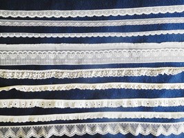 Crafts Sewing LACE 1/2&quot; - 3&quot; Wide Edge Trim Flat &amp; Gathered Eyelet NEW (... - $36.79