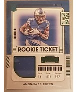 2021 Contenders Amon-Ra St Brown Rookie Ticket Patch Green Foil RC #RTS-... - $10.88