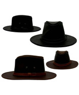 AUSSIE OUTBACK HAT - Amish Handcrafted Leather Cowboy Bush Style - $2,392.88 MXN
