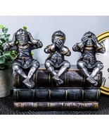 Set of 3 Medieval See Hear Speak No Evil Royal Knights Shelf Sitters Fig... - $644.39 MXN