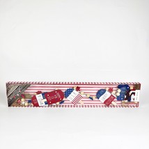 Rae Dunn USA 4th of July Popsicles Stars Wood 45&quot; Garland Freedom Patriotic - £19.89 GBP