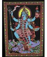 Tapestry Poster size Kali Maa Godess Huge Cotton Fabric Goddess Kali 43&quot;... - £14.18 GBP