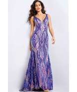JOVANI 22770 Purple Sequin Fitted Gown. Authentic dress.NWT. FREE SHIPPING - £566.17 GBP