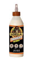 Gorilla Ultimate Waterproof Wood Glue, 18 Oz, Natural Wood Tone, 1 Pack. - £11.18 GBP