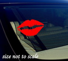 Lips Sticker Decal 5&quot; Red Kiss Mark Car Decal - £3.19 GBP