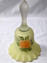 Vintage WESTMORELAND 6.75&quot; Art Glass Bell - Satin Finish Hand Painted By... - $30.29 CAD
