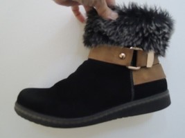 Popsicle Ankle Boot Size 8.5 M Black w/Tan Accent Spring Step Boots EUC - £19.21 GBP