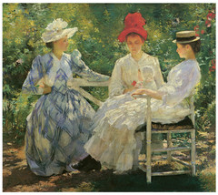 Decor Fashion POSTER. Three ladies and a baby in garden. Home Wall Art. 1640 - £13.78 GBP+
