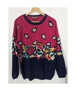 Vintage Large American Eagle Outfitters For Her Heavy Sweater Flowers Pi... - $24.19