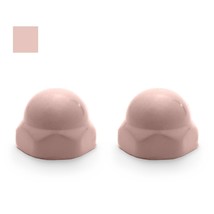 Universal Rundle Replacement Ceramic Toilet Bolt Caps, Set of 2, Pink - $44.95