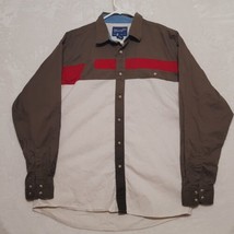 Wrangler Men&#39;s Western Shirt Size XL Metal Snap Casual Cowboy Long Sleeve - £18.34 GBP