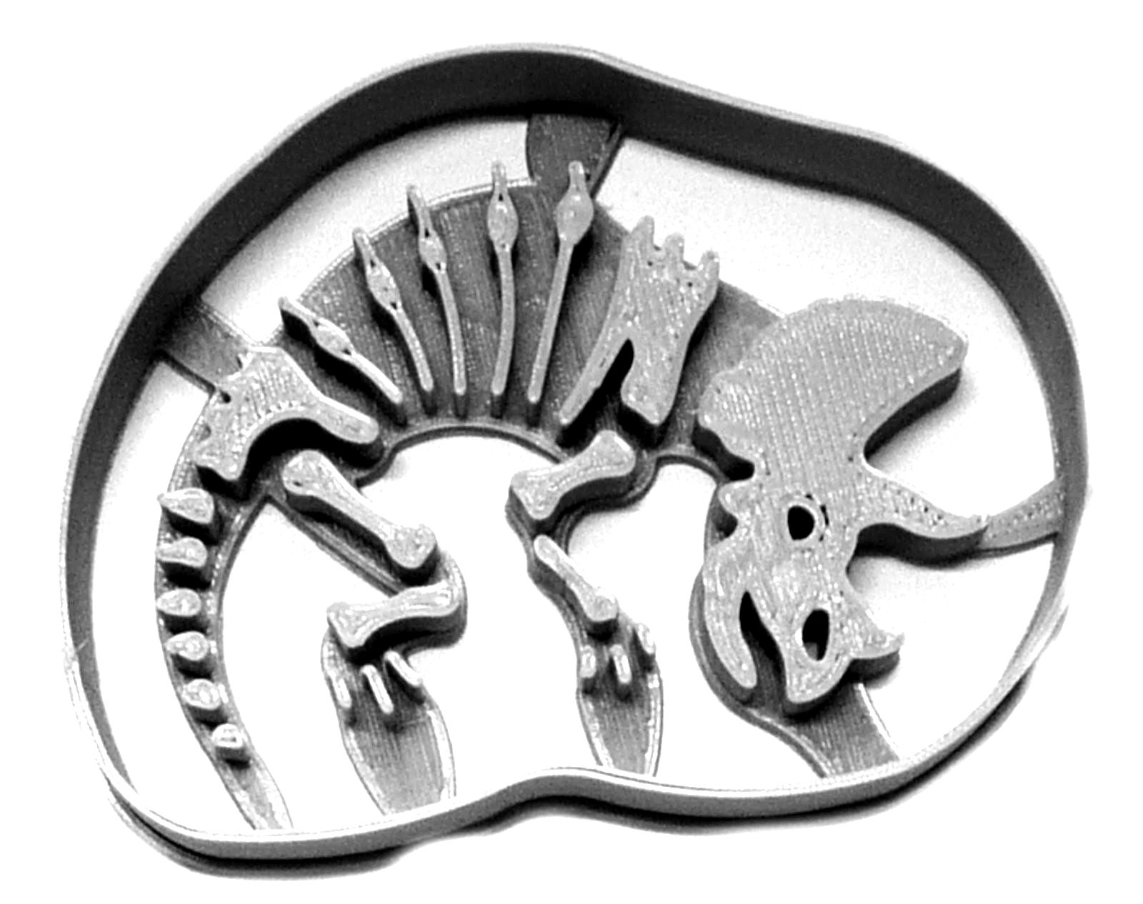 Triceratops Detailed Fossil Skeleton Dinosaur Bones Cookie Cutter USA PR2397