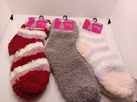 3 Pairs Carnival Ladies Super Soft Slipper Socks One Size Fuzzy Socks Slippers + - £9.45 GBP