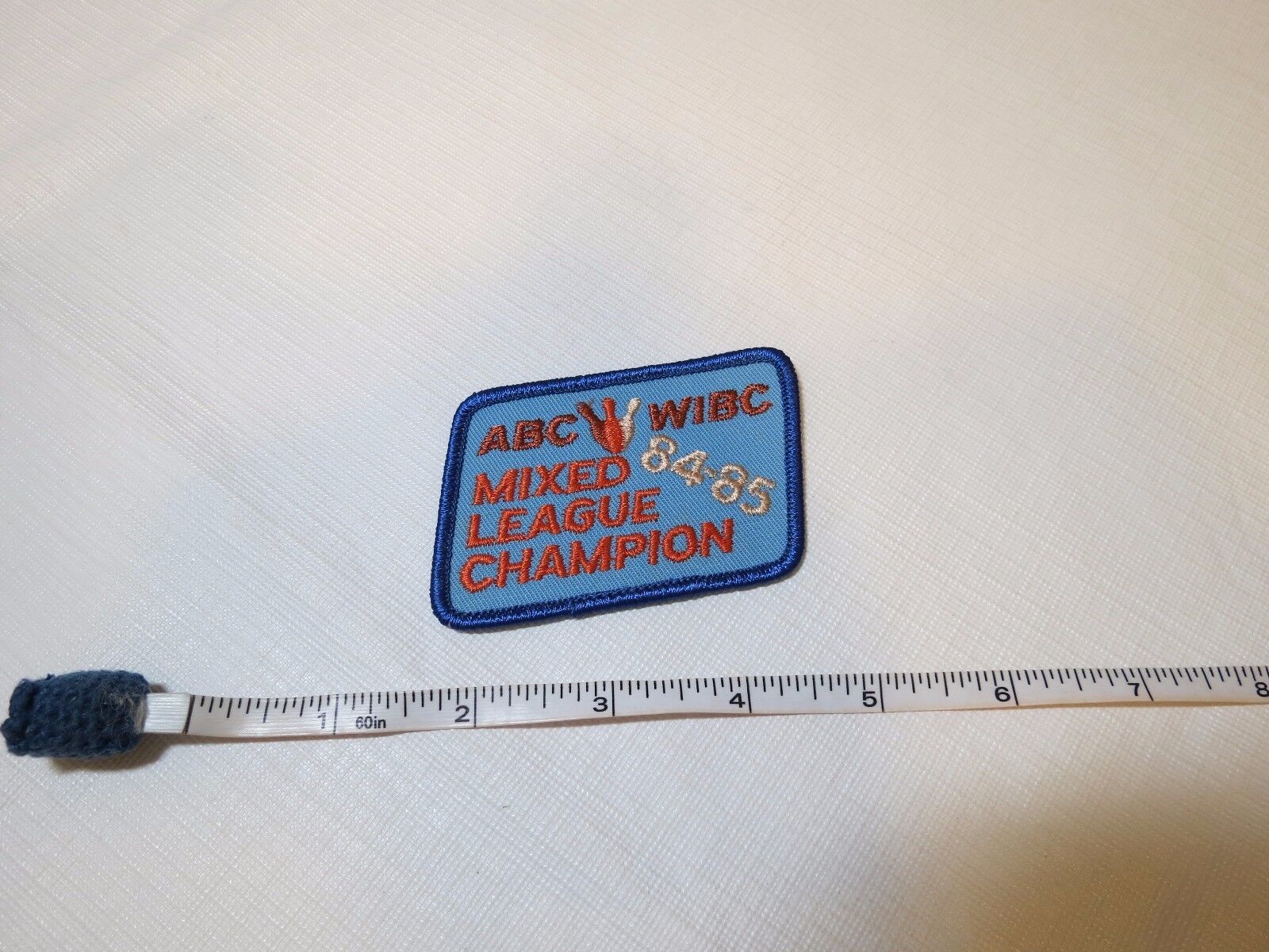 ABC WIBC VINTAGE 84-85 bowling patch Mixed League Champion 1984 85 embro... - $23.75