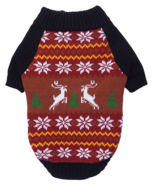 NEW Dog Reindeer Snowflake Fair Isle Christmas Holiday Knit Sweater sz M... - £7.82 GBP