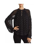 Joie Amalthea Silk Black Print Long Sleeve Blouse Womens Small - $31.67